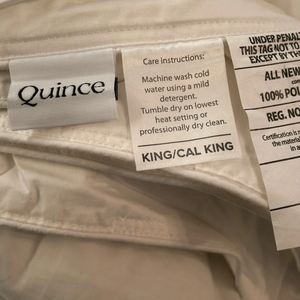 Quince KING Duvet Insert Lightweight Premium Down Alternative Calif King NEW